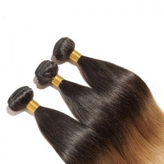 Ombre straight remy human hair extensions