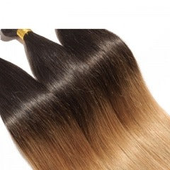 Ombre straight remy human hair extensions