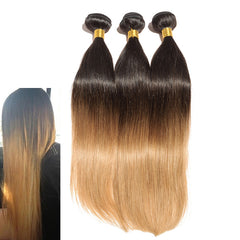 Ombre straight remy human hair extensions
