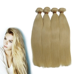 Remy light blonde color 613 straight human hair weaves