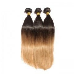 Ombre straight remy human hair extensions