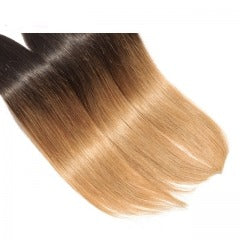 Ombre straight remy human hair extensions