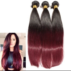 Ombre Straight hair extensions weave bundles
