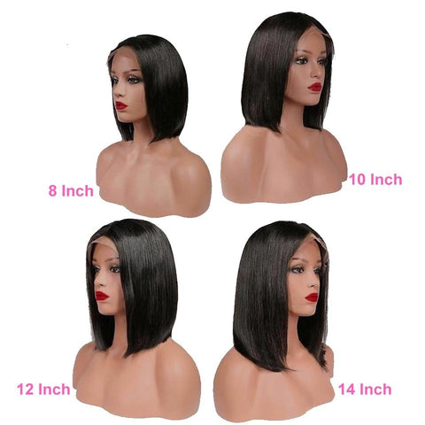 Straight Bob Lace Front Wigs Pre Plucked Hairline
