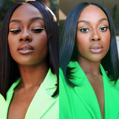 Straight Bob Human Hair Wigs 4X4 Lace Closure