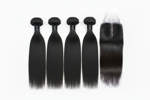 Straight Hair Bundles With Closure